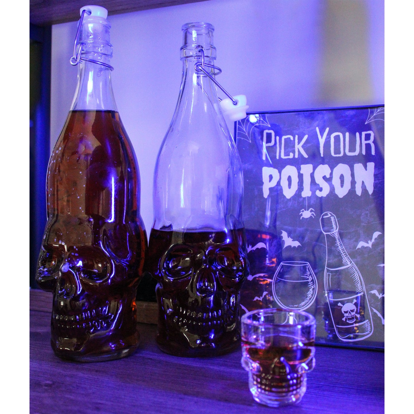 Skull-Shaped Beer Bottles (Case of 24) - SH_2397_CASE