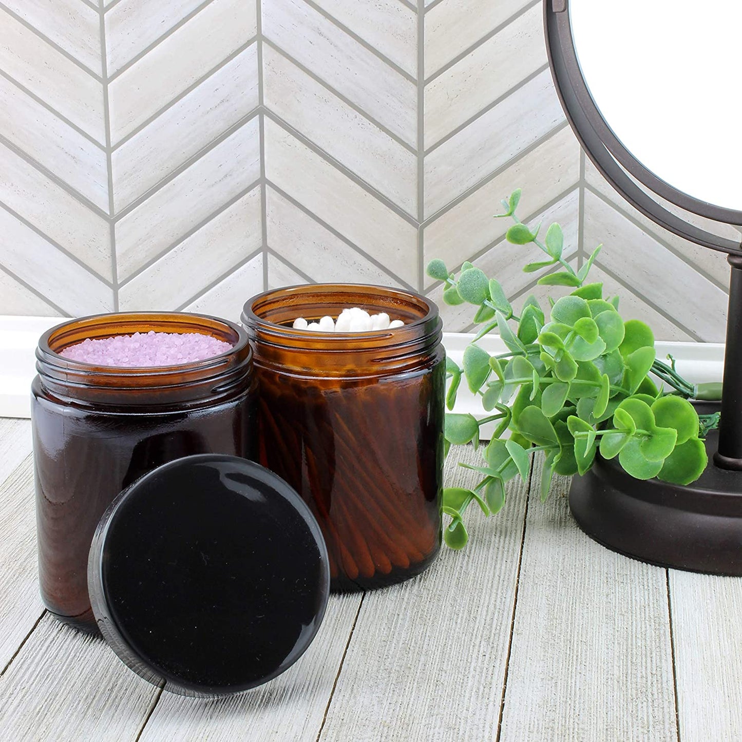 8oz / 9oz Amber Glass Jars (72-Pack) - SH_1466_CASE