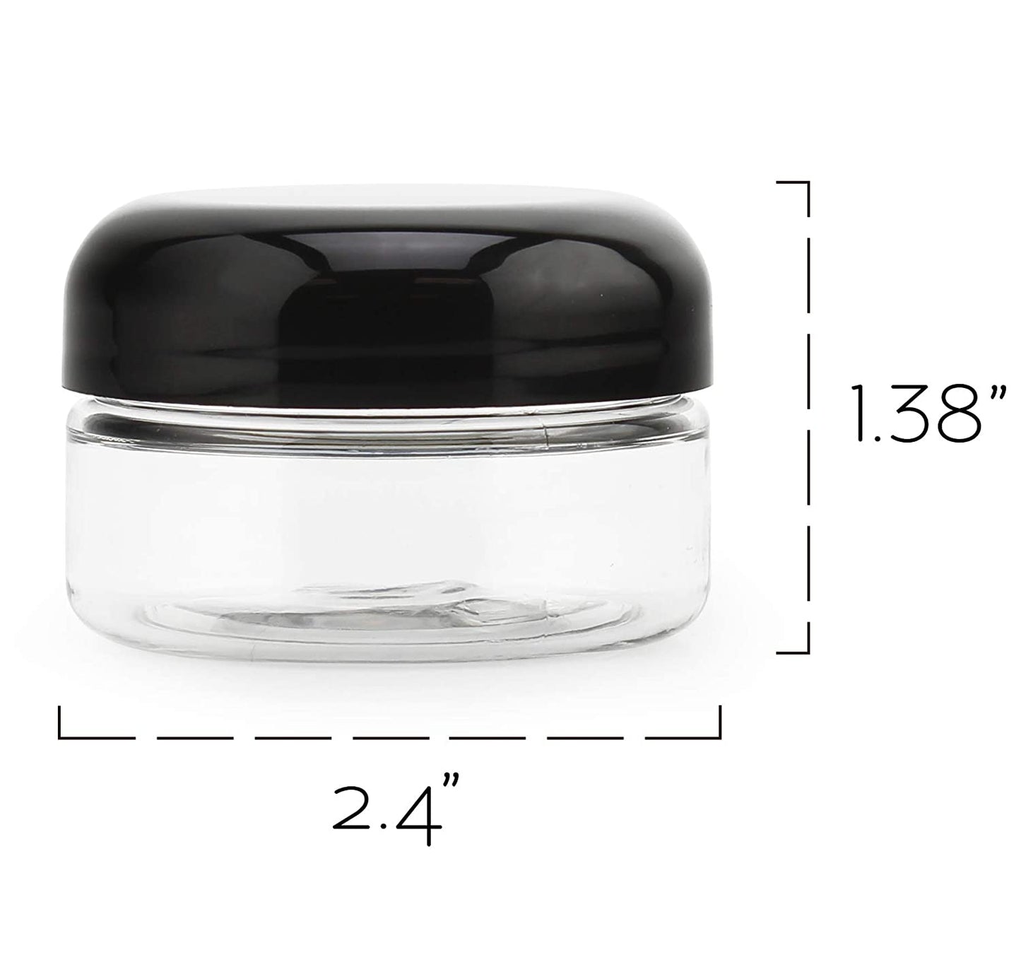 2oz Clear Plastic Jars (120-Pack) - SH_1512_BUNDLE
