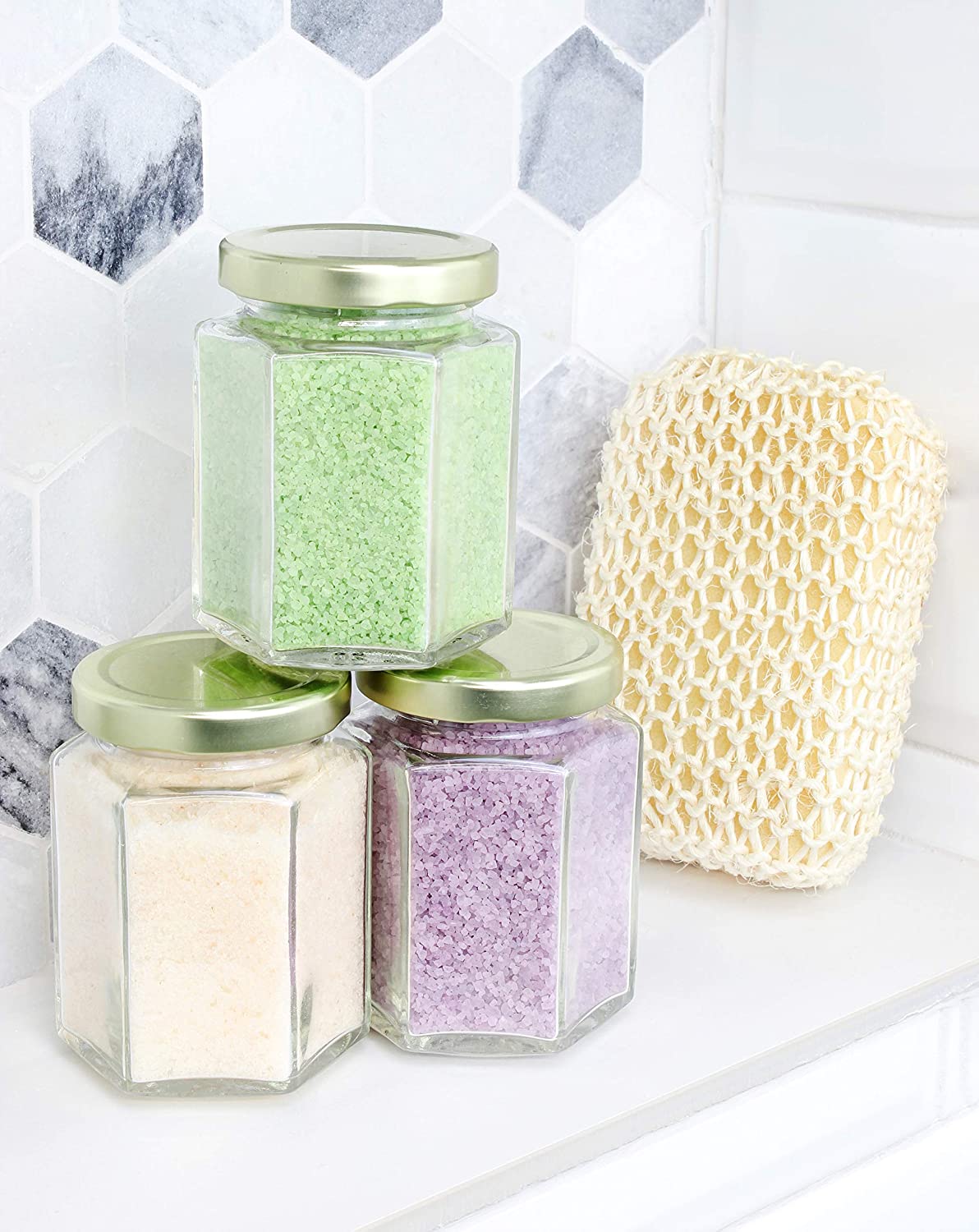 6oz Hexagon Glass Jars (120-Pack) - SH_815_BUNDLE