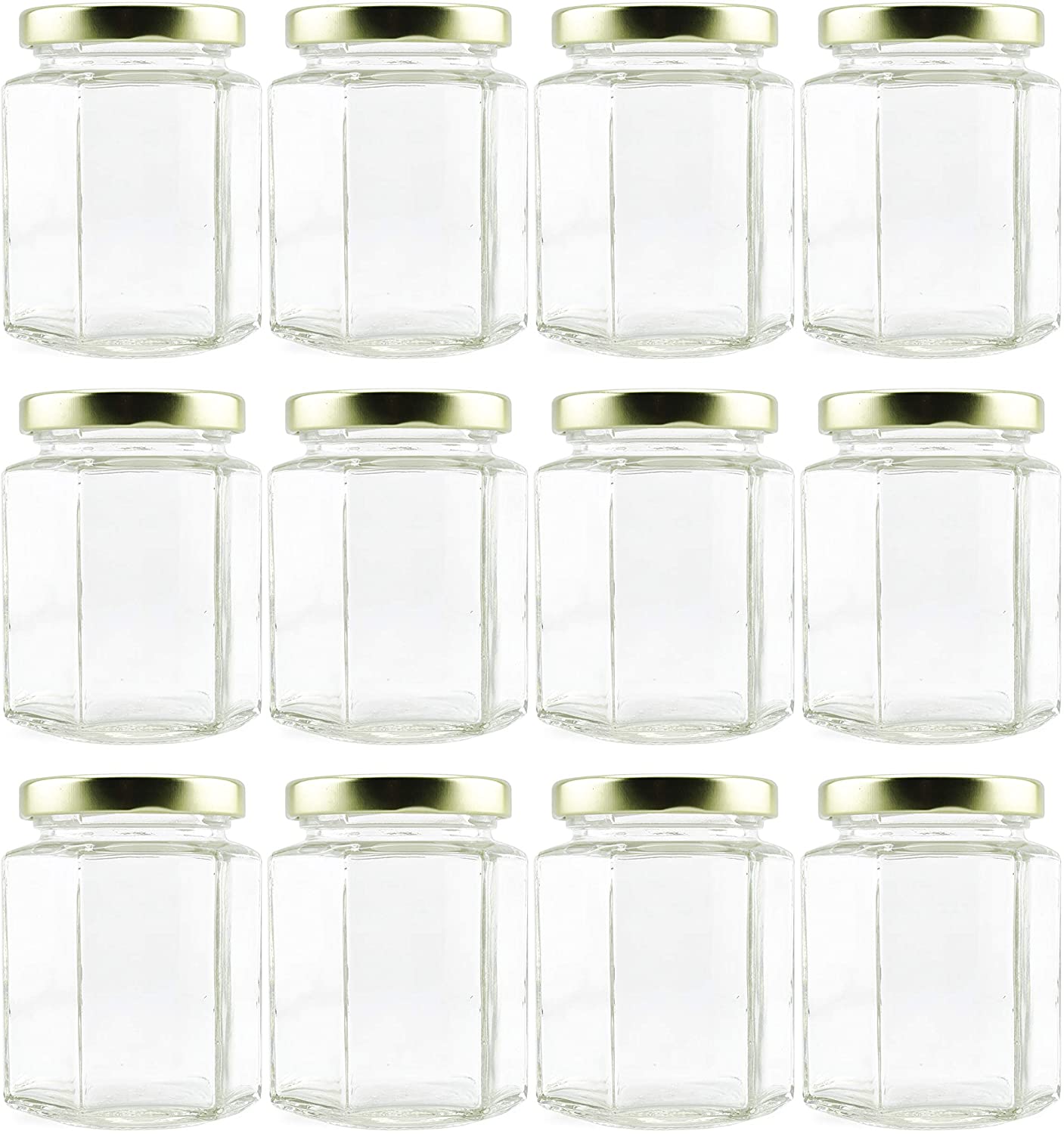 6oz Hexagon Glass Jars (120-Pack) - SH_815_BUNDLE