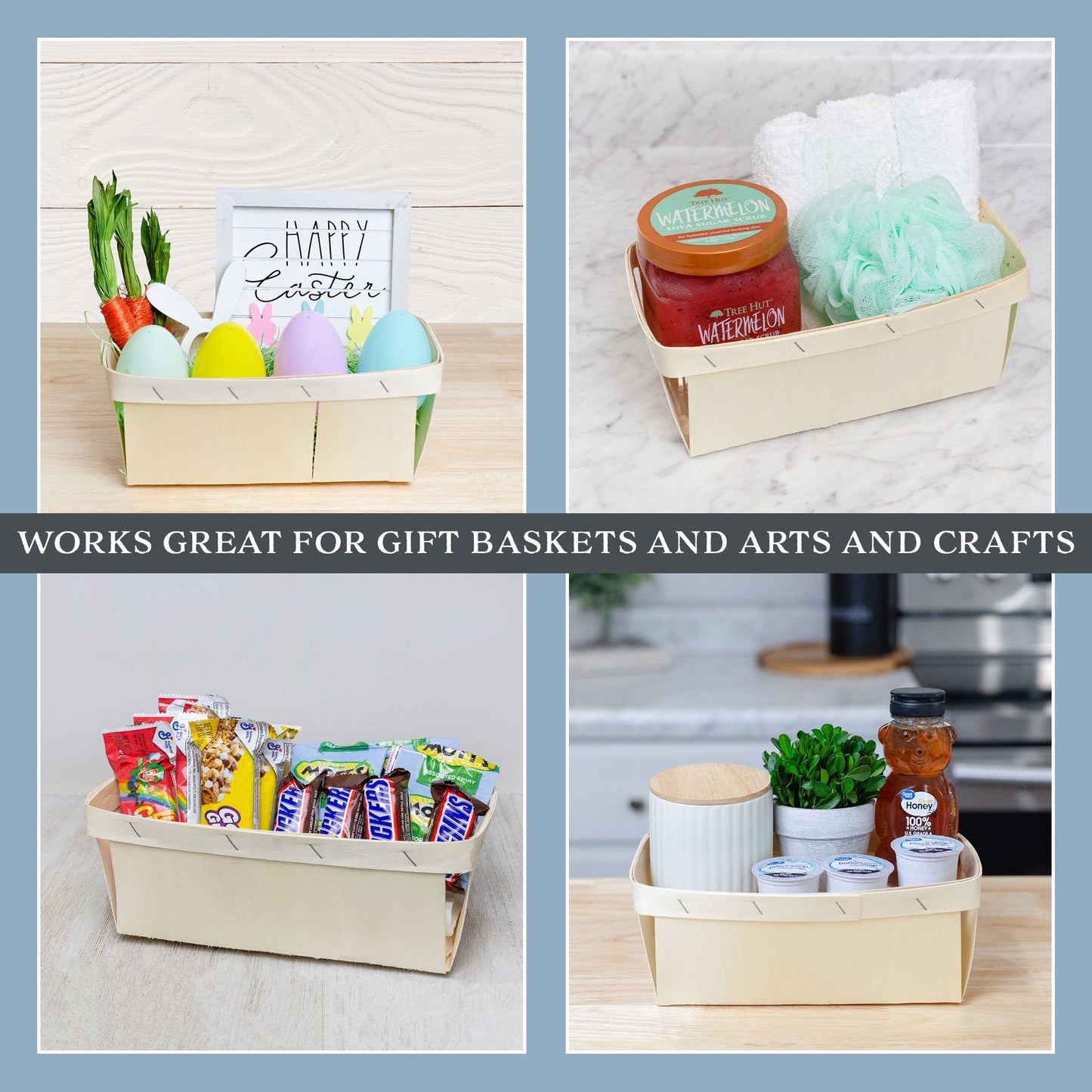 2-Quart Wooden Fruit Baskets (Case of 160) - SH_2424_CASE