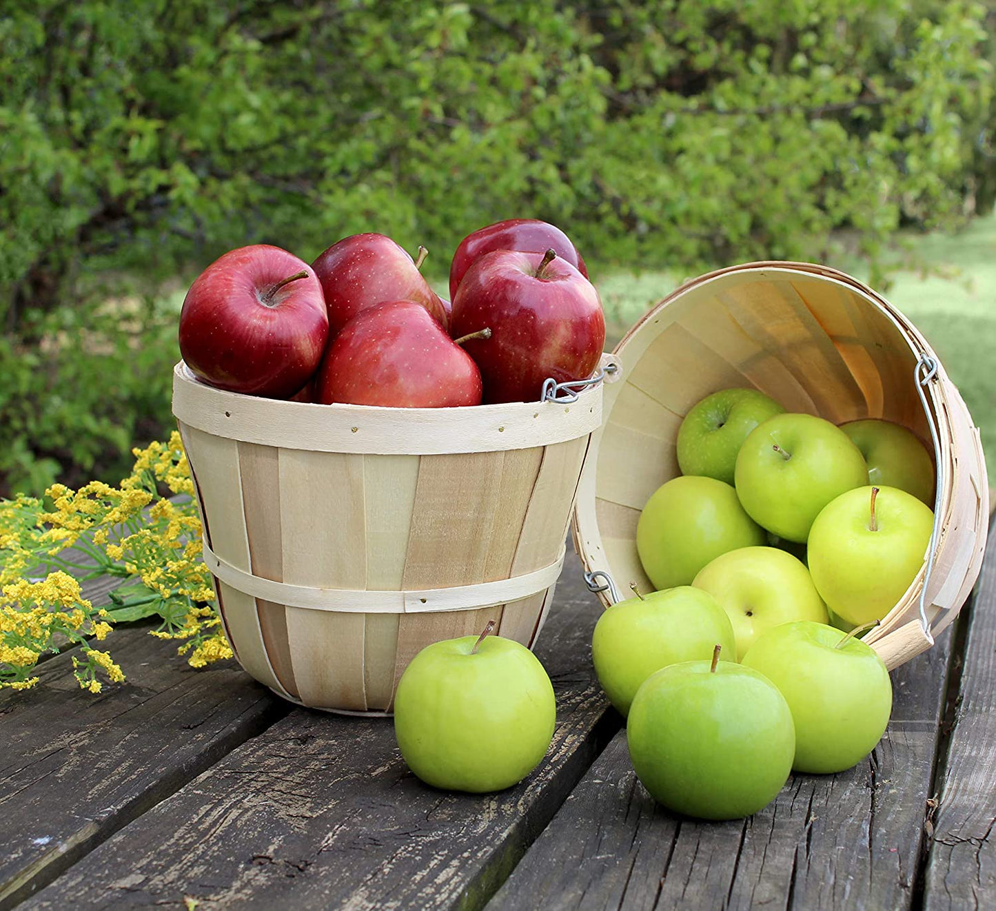 Round Wooden Baskets (2-Pack, Natural)