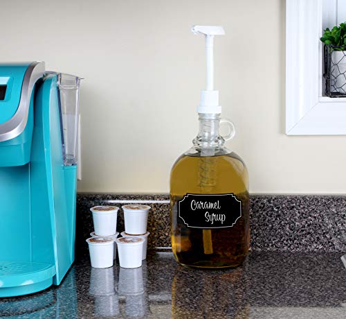 Half Gallon Glass Pump Dispenser Bottle, 64oz Jug