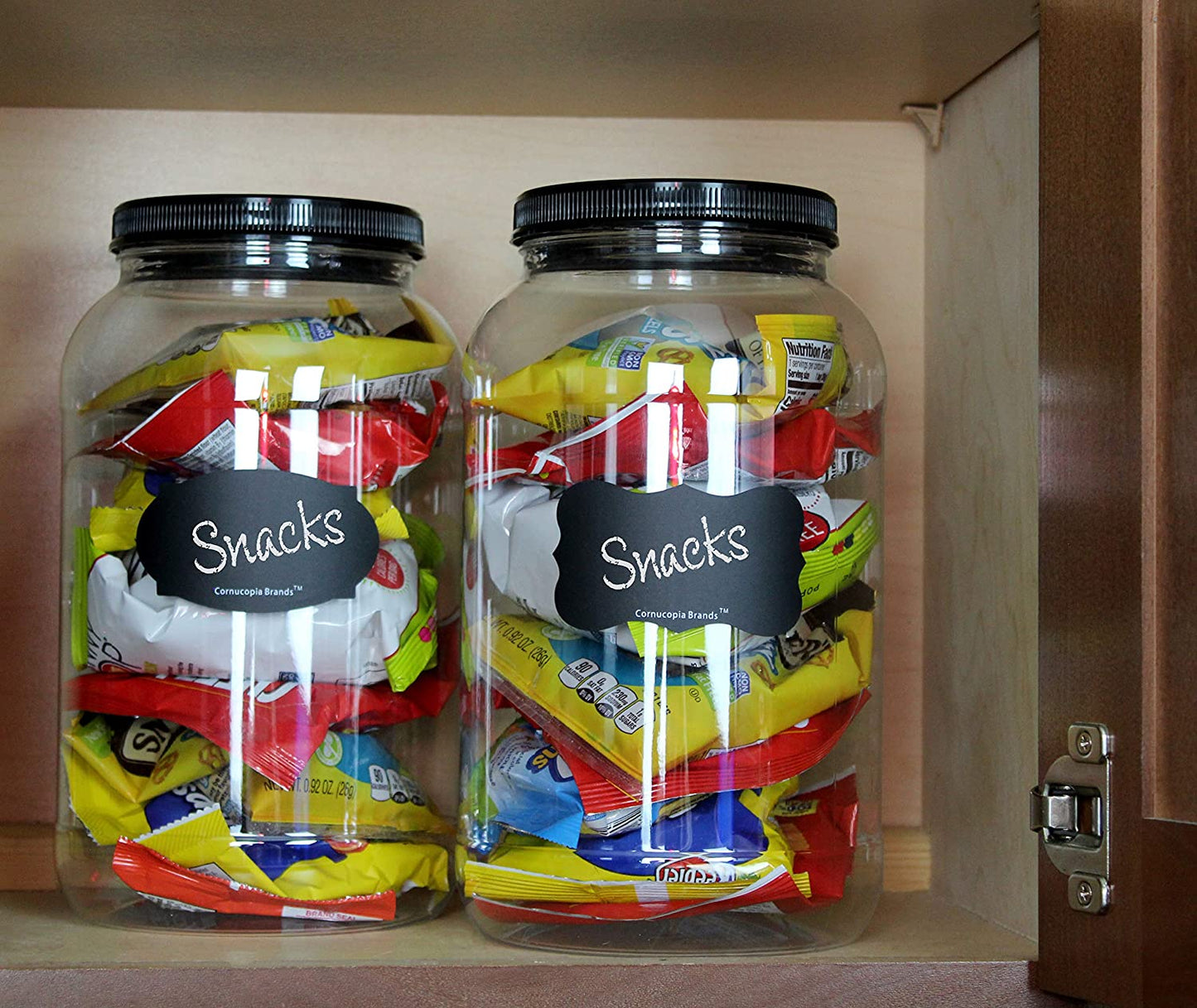 Round Gallon Plastic Jars (2-Pack)