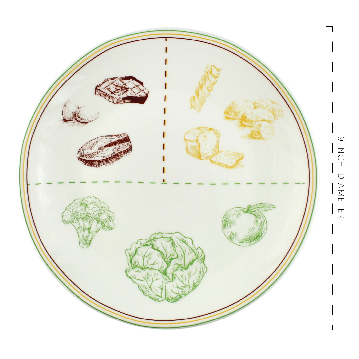 Ceramic Portion Control Plates (Set of 2) - sh1642cb0PLATE