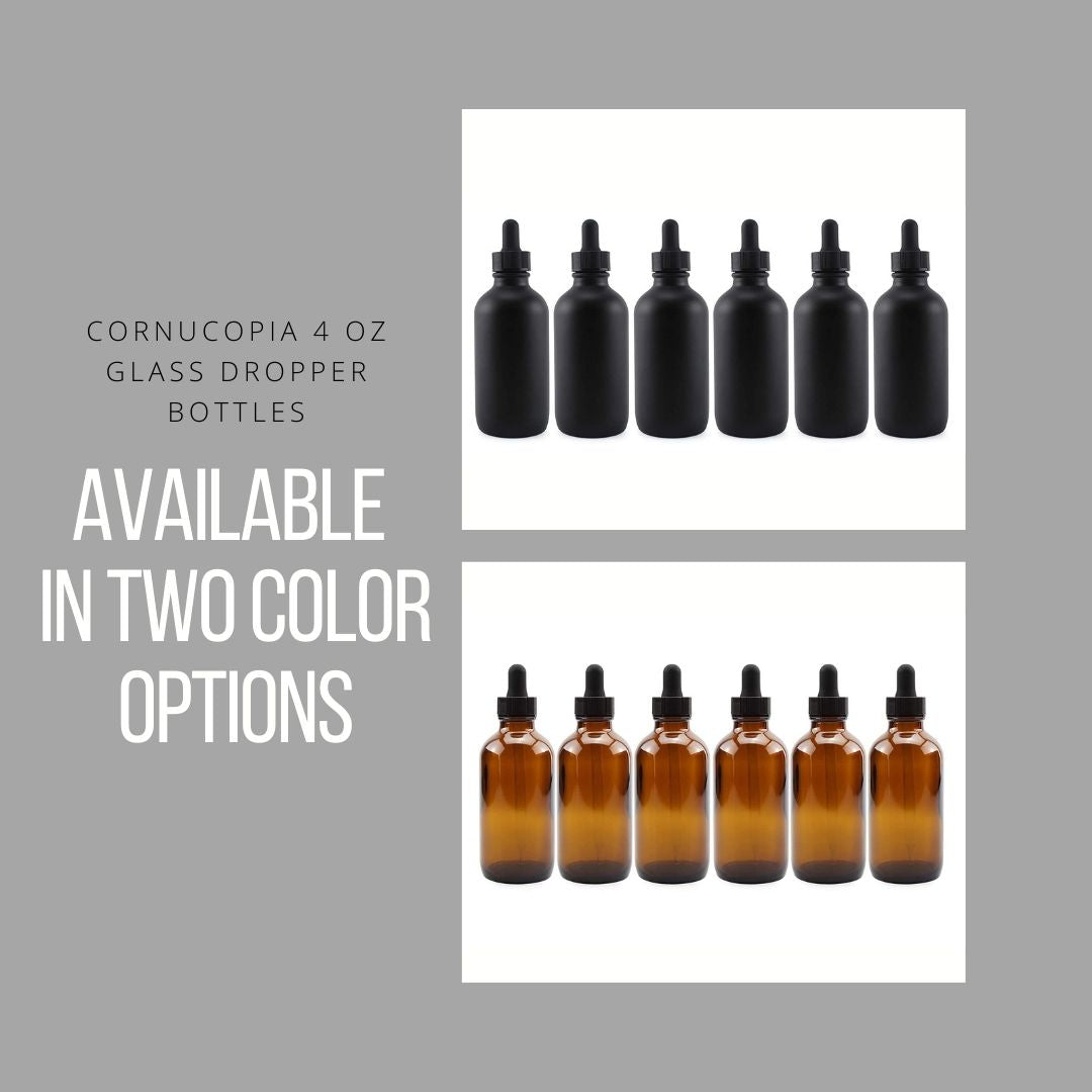 4oz Black Glass Dropper Bottles (Case of 120) - SH_1669_CASE