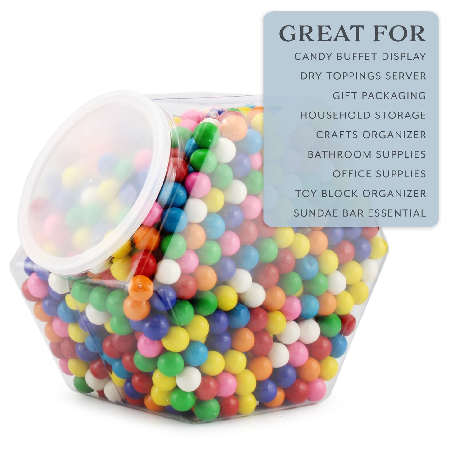 Gallon Plastic Container Candy Jars (2-Pack) - CBKit014