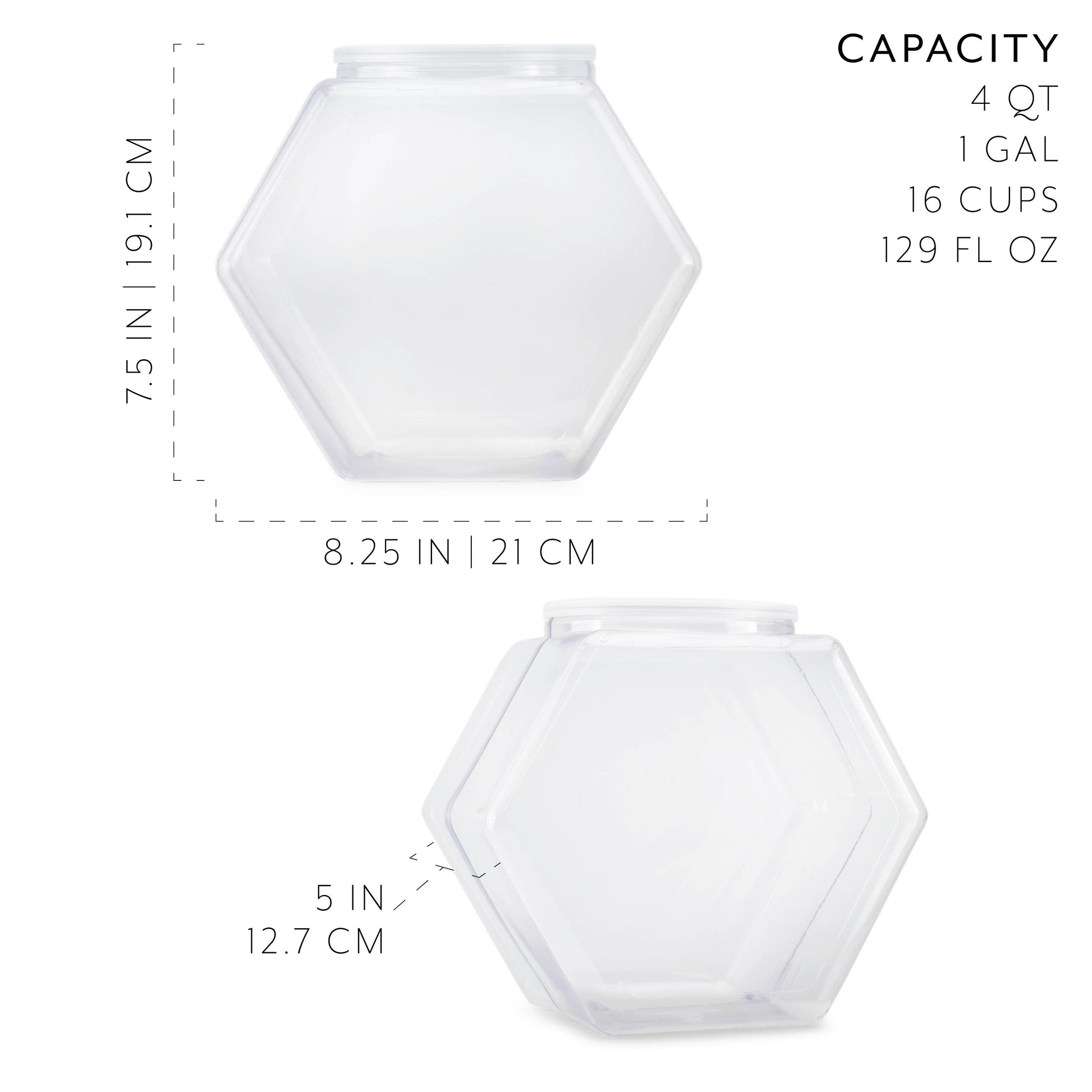 Gallon Plastic Container Candy Jars (2-Pack) - CBKit014
