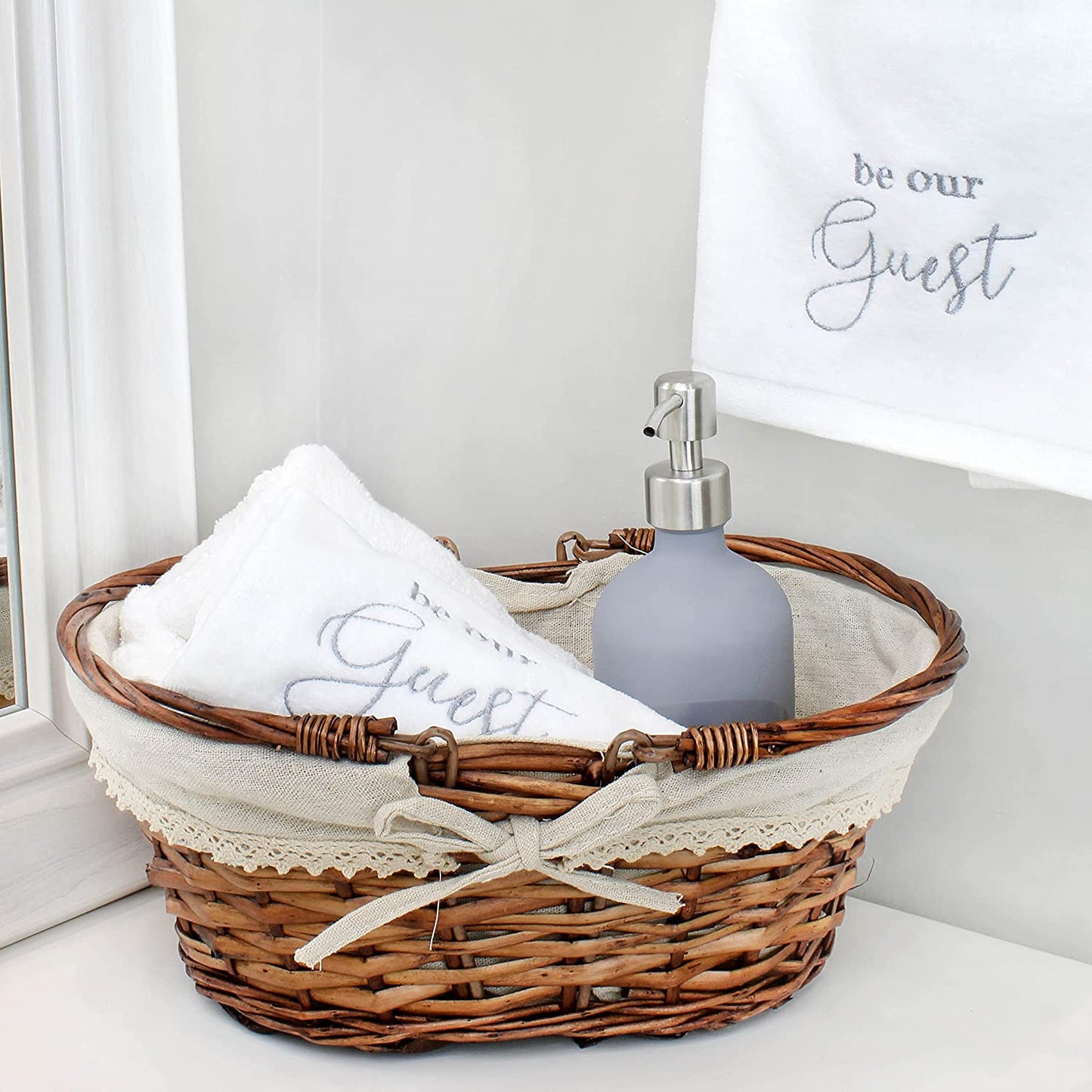 Wicker Basket with Handles (Reddish Brown) - sh1740cb0Bskt