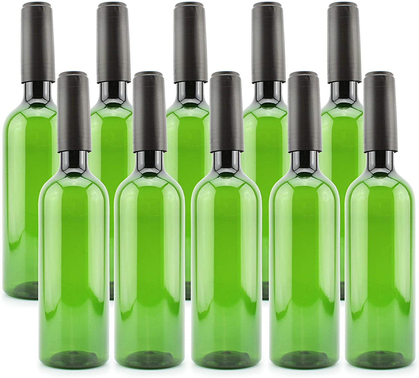 Plastic Wine Bottles (10-Pack, Green) - sh1799cb0Green