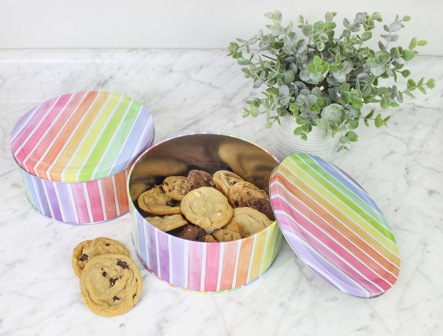 Rainbow Cookie Tins (Case of 24) - SH_1919_CASE