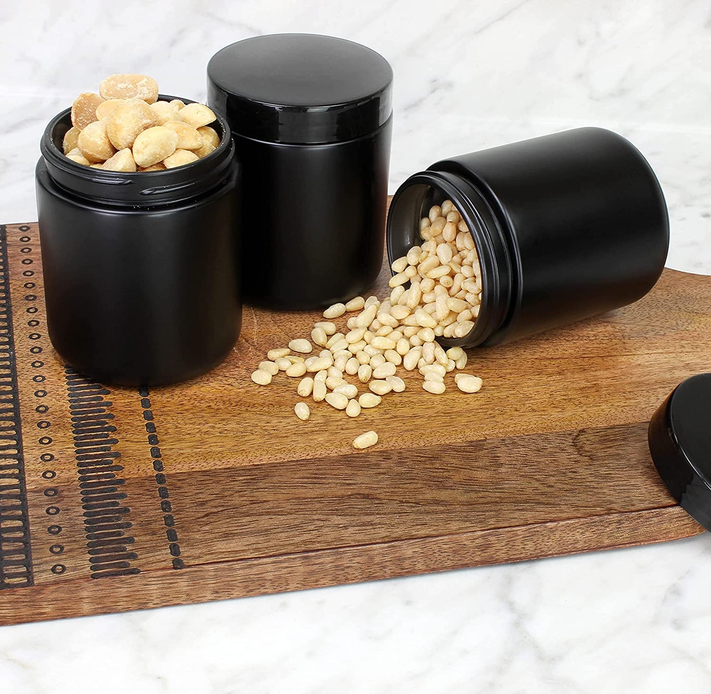 8oz Black Coated Glass Jars (Case of 72) - SH_1928_CASE