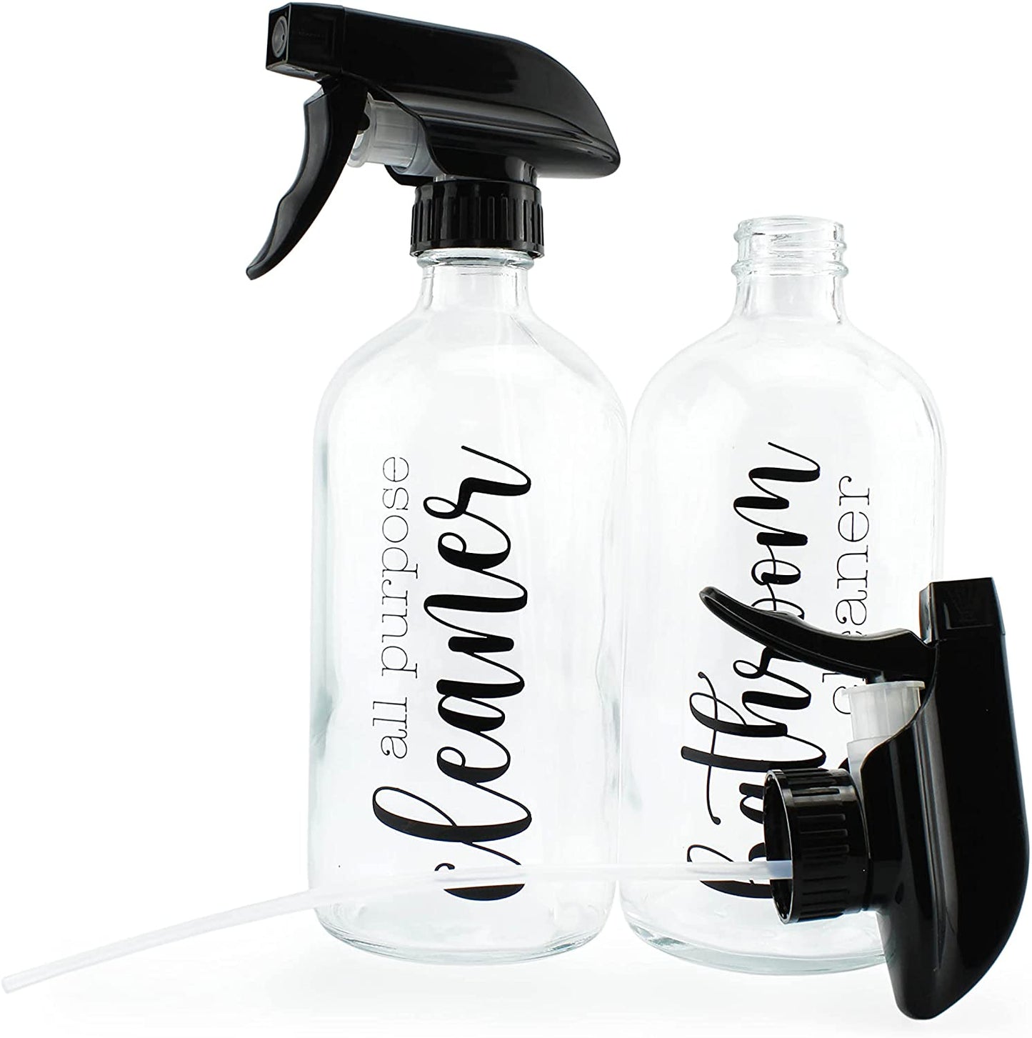 Cleaning Spray Bottles Set, Pre-Labeled (Set of 4, 16oz) - sh1976cb04Spray