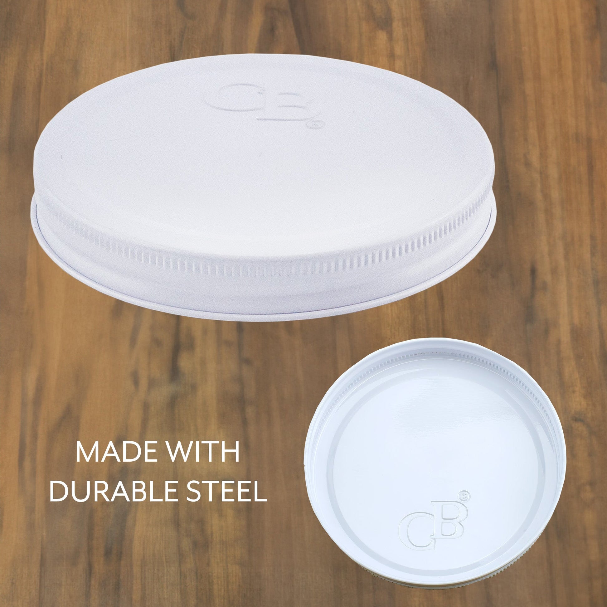 110mm Replacement Metal Lids (4-Pack, White) - whiteSH1623cb0