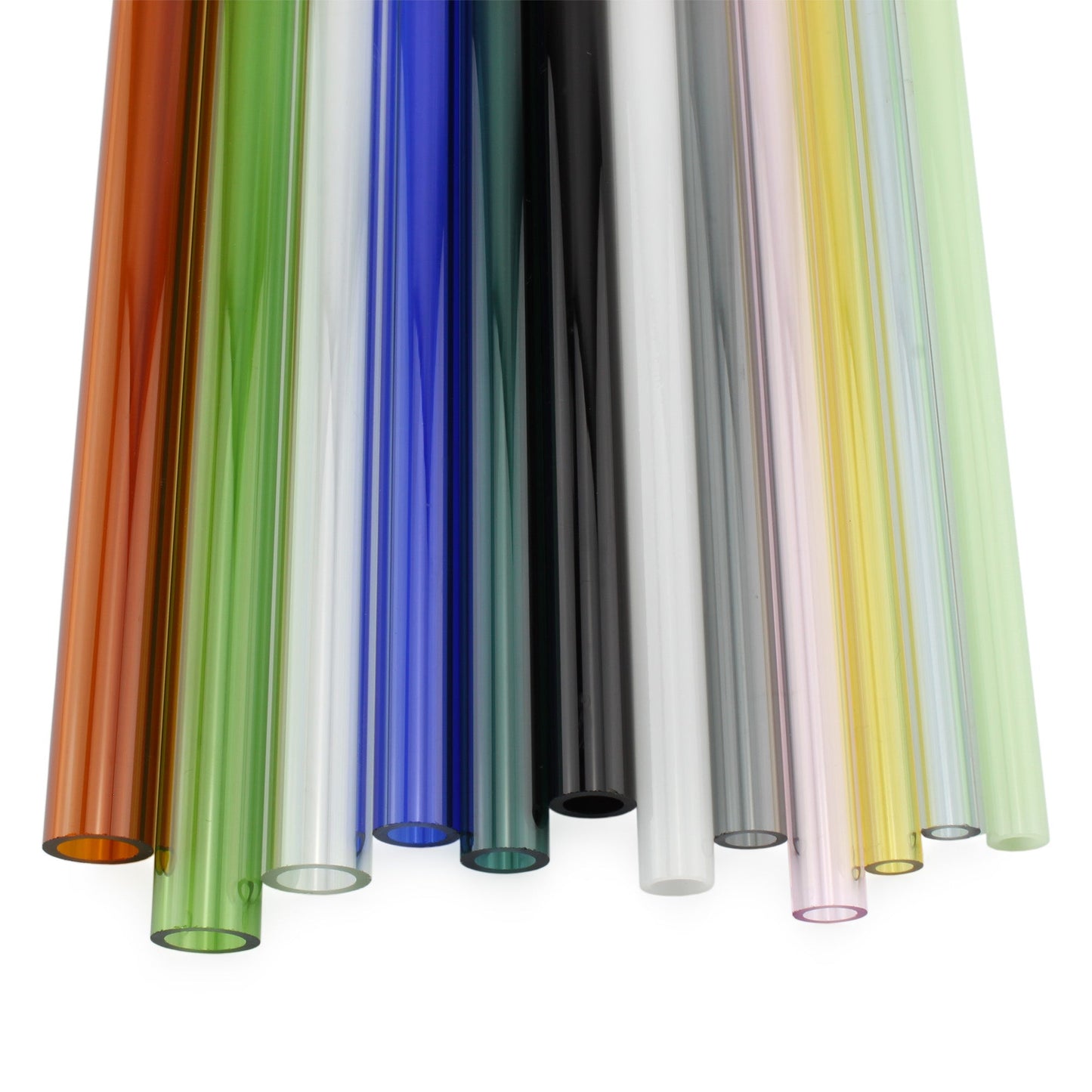 Colored Borosilicate Glass Tubes (12-Piece Set, Assorted Colors and Sizes) - sh2043cb0