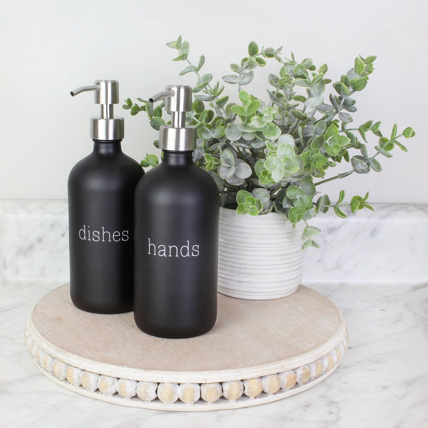 16oz Hands Dishes Pump Bottles (Case of 20 Sets) - SH_2078_CASE