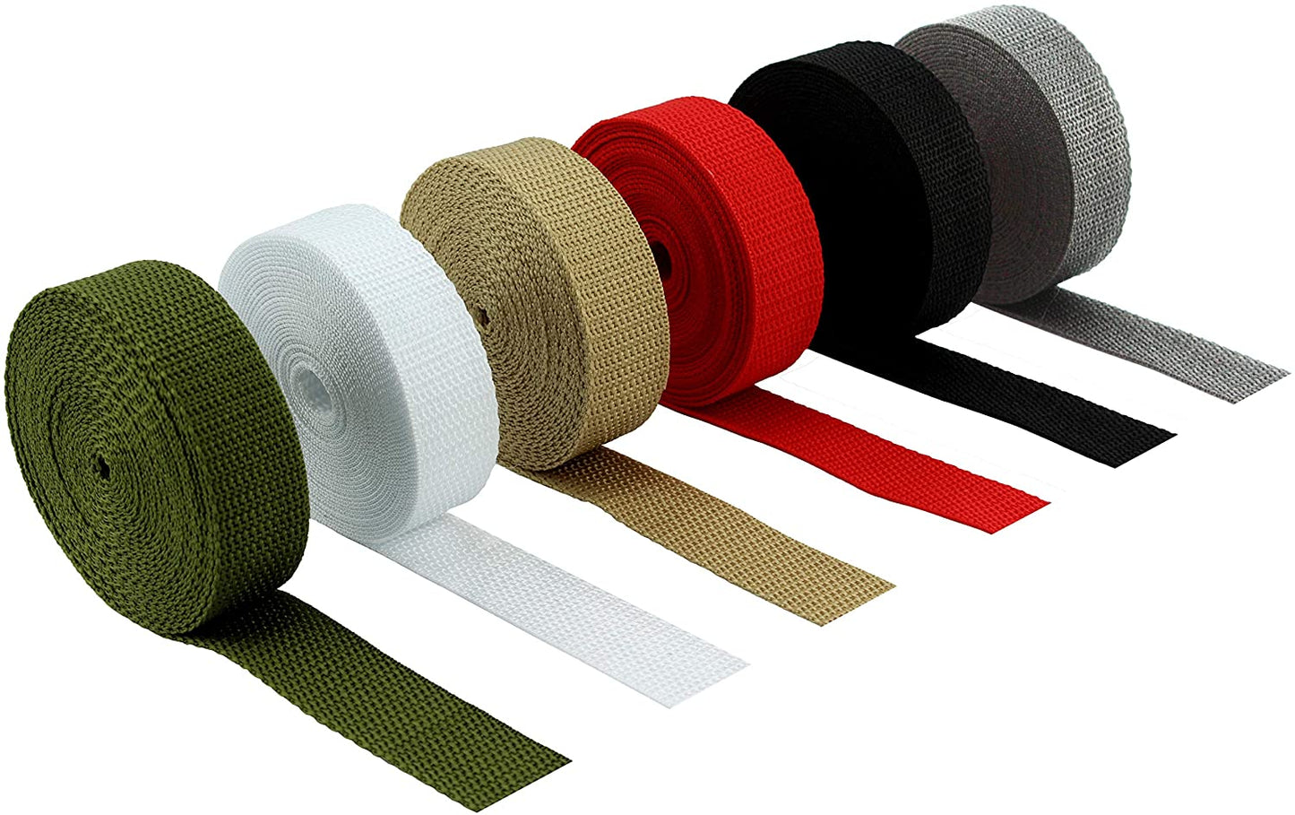 50 Yards Black Polypropylene 1-Inch Webbing - sh713cb0bl