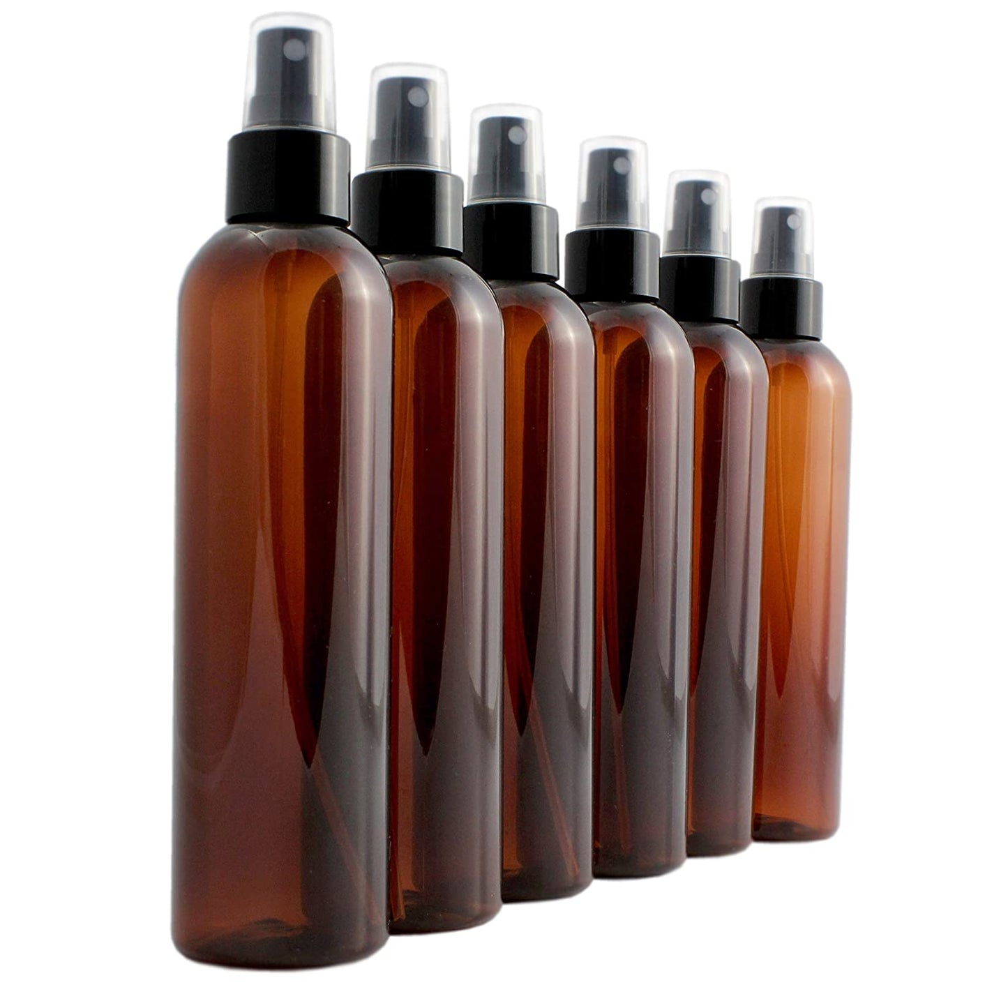 8oz Colored Plastic PET Spray Bottles w/ Fine Mist Atomizers (6-pack)