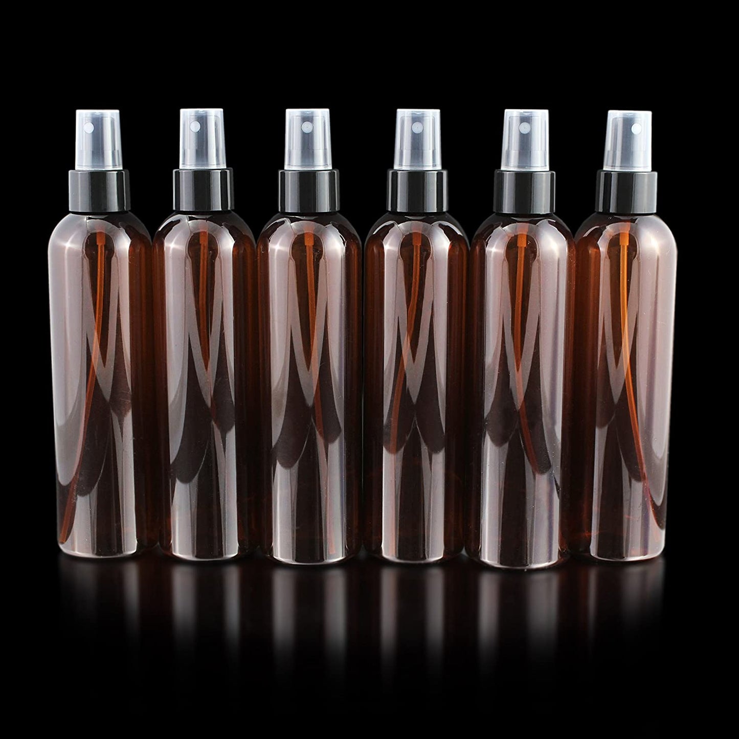 8oz Colored Plastic PET Spray Bottles w/ Fine Mist Atomizers (6-pack)