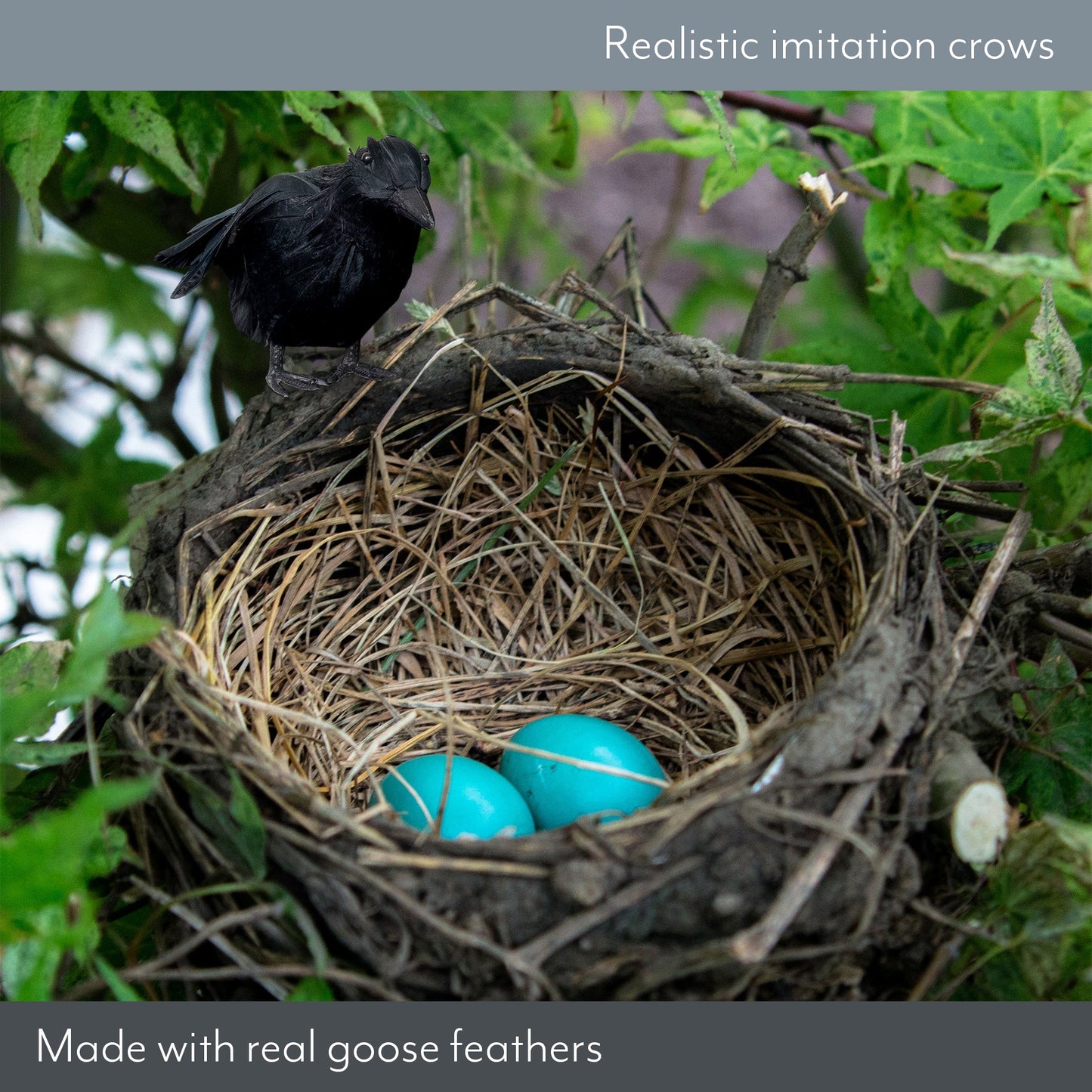 4in Black Artificial Crows (6 Pack) - sh1331cb0Crow
