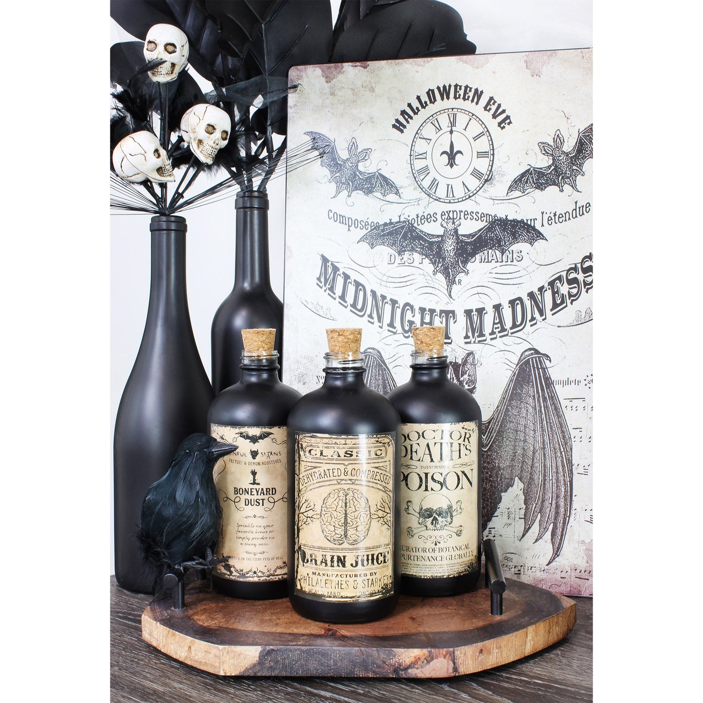 4in Black Artificial Crows (6 Pack) - sh1331cb0Crow