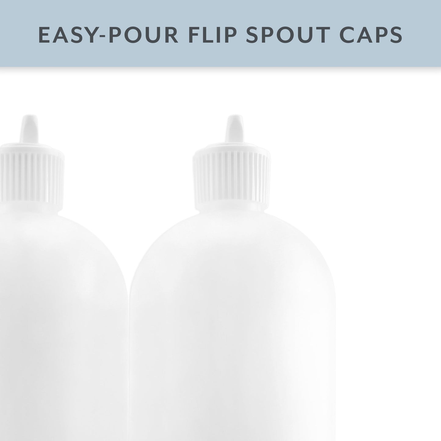 32oz Flip Top Plastic Squeeze Bottles (4-Pack) - sh1455cb032oz