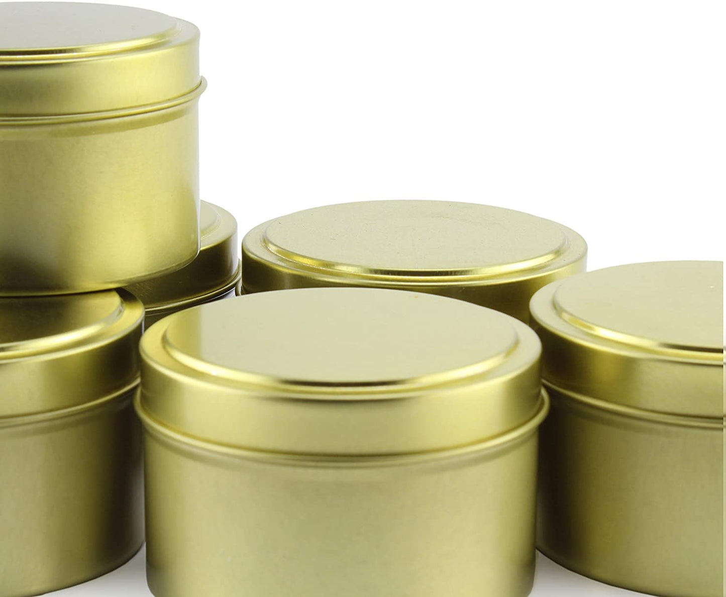 6oz Round Gold Tins/Candle Tins (Case of 240) - SH_1241_CASE