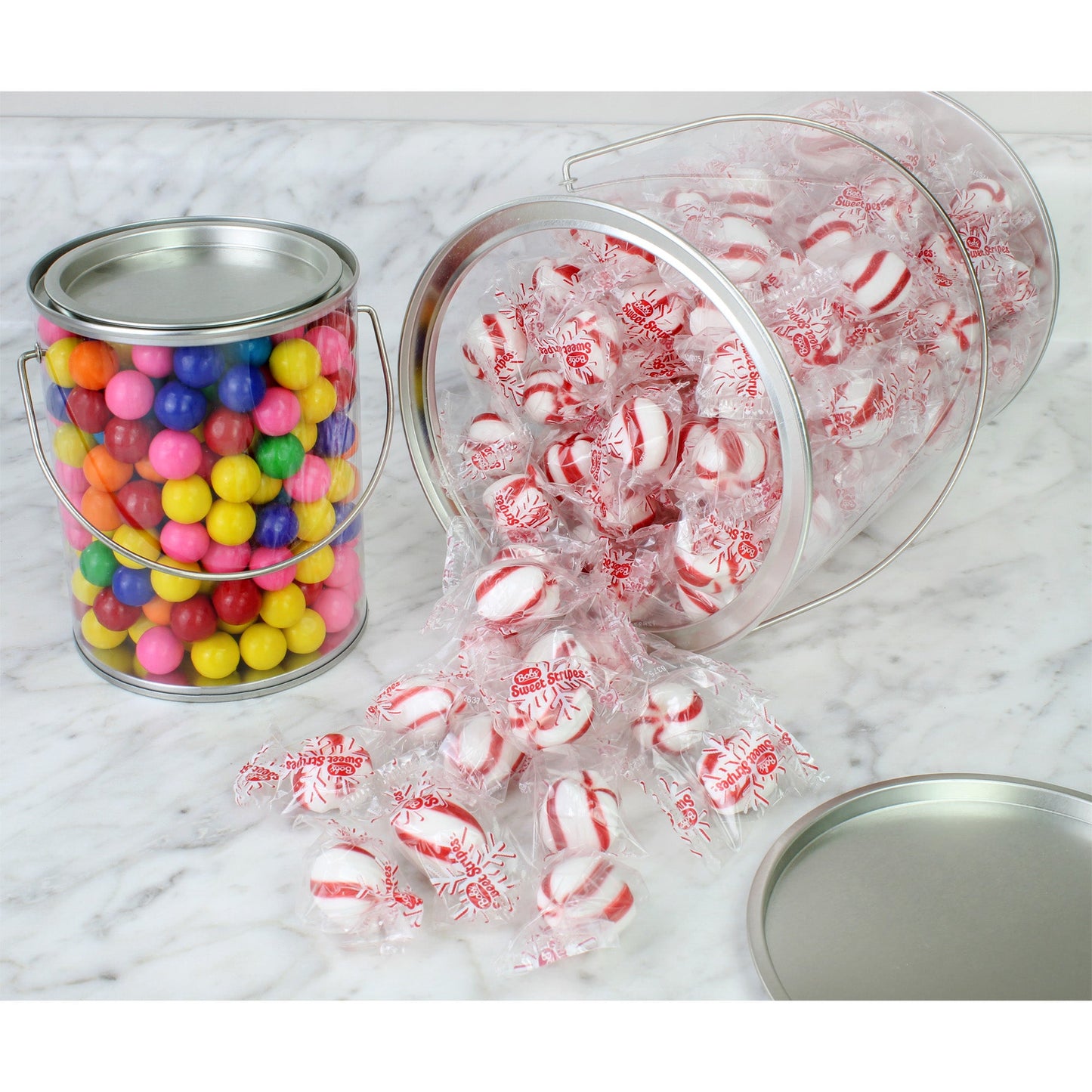 Clear Plastic Paint Cans Gallon & Quart Set (Case of 18 Sets) - SH_1317_CASE