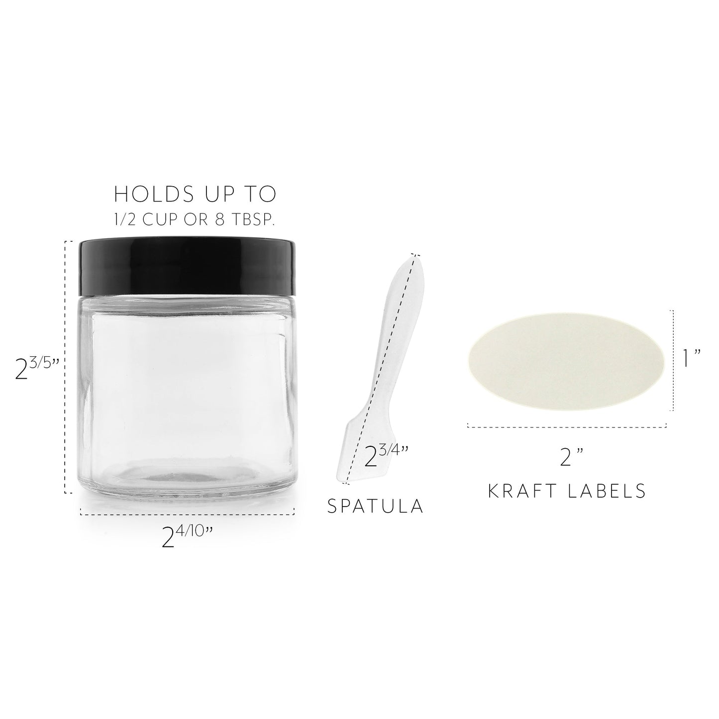 4oz Clear Glass Jars (12-Pack) - sh1320cb04oz