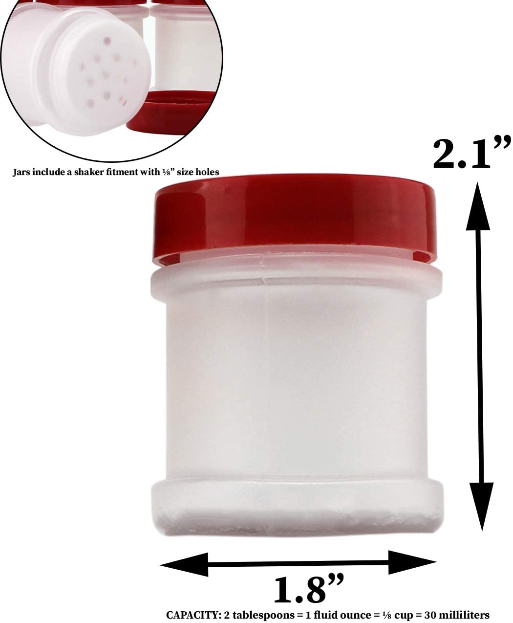 Mini Plastic Spice Jars w/Sifters (Case of 864) - SH_1475_CASE