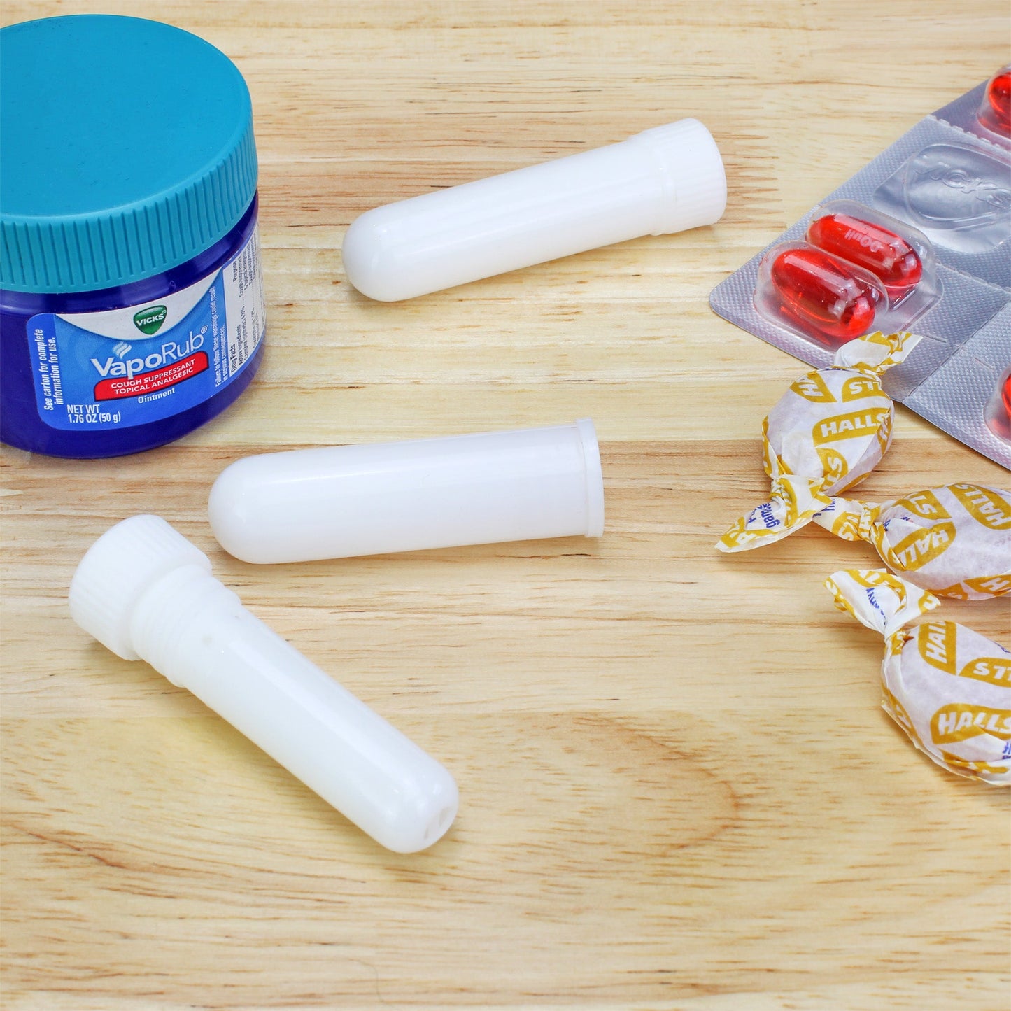 Essential Oil Aromatherapy White Nasal Inhaler Tubes (24 Complete Sticks) - sh1053cb0Wht