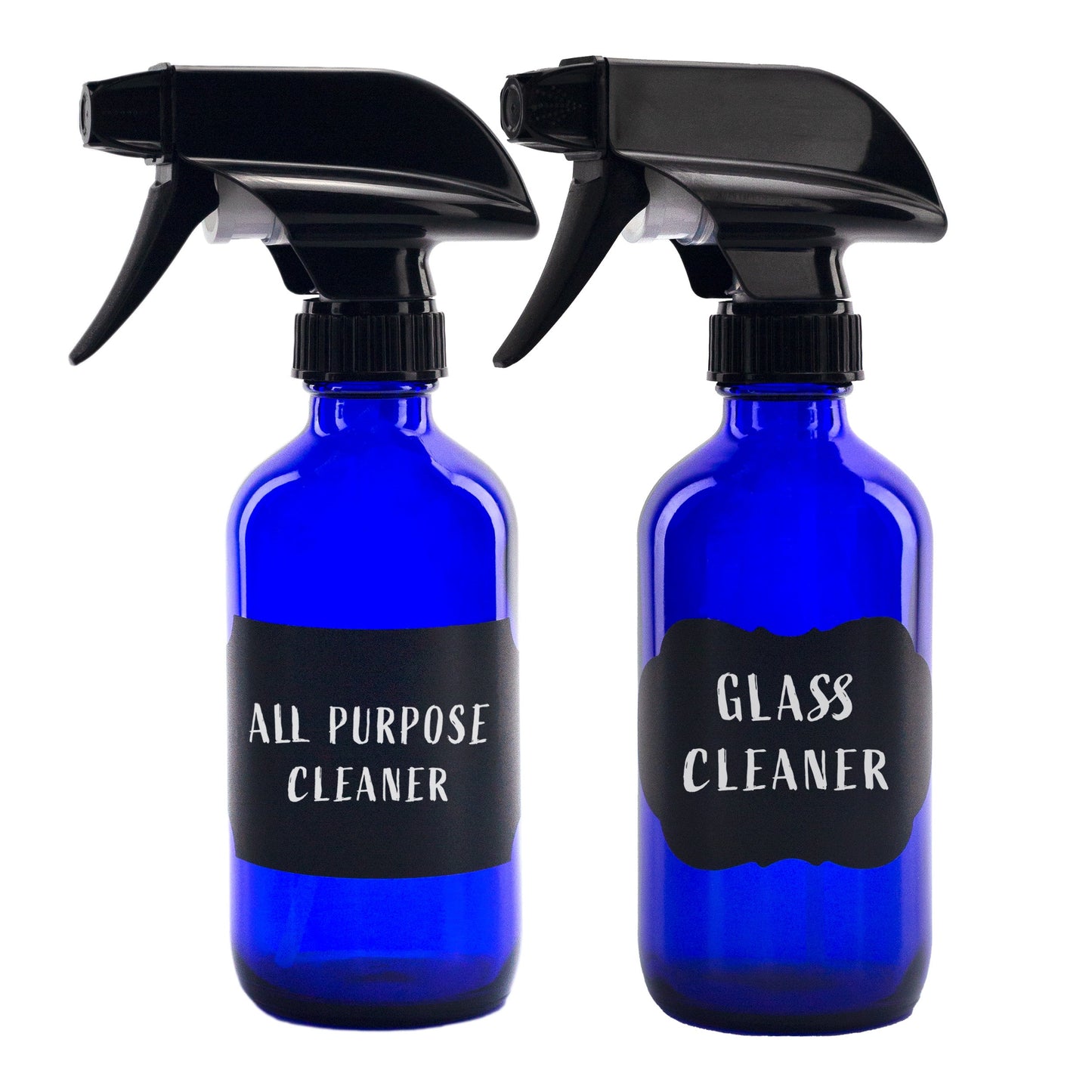 8oz Cobalt Blue Glass Boston Round Spray Bottles (2 Pack) - sh868cb08ozBL