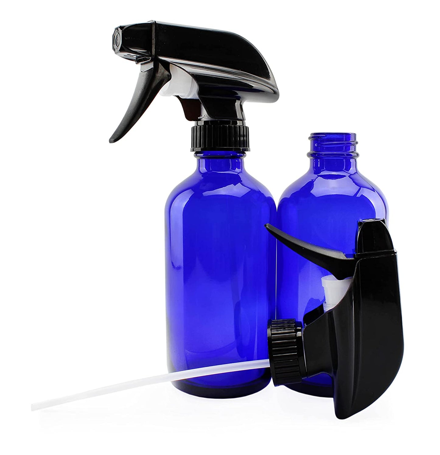 8oz Cobalt Blue Glass Boston Round Spray Bottles (2 Pack) - sh868cb08ozBL