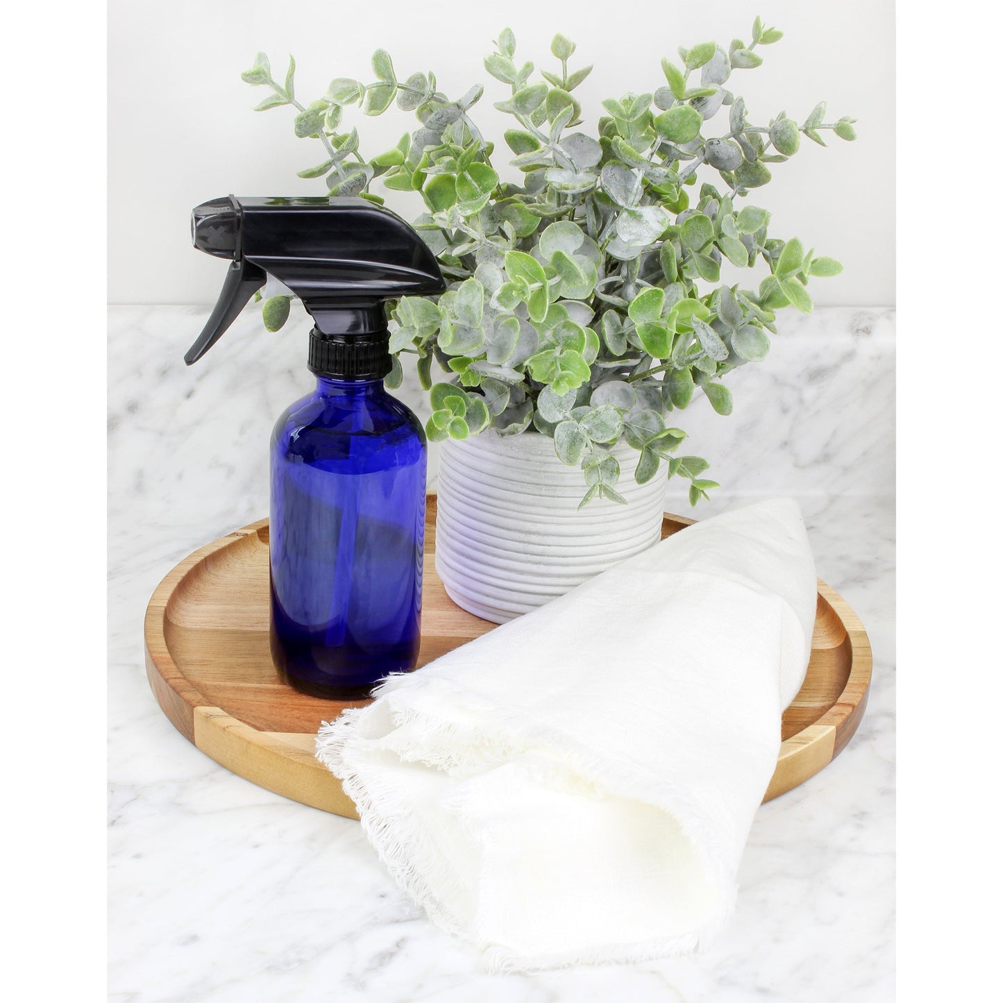 8oz Cobalt Blue Glass Boston Round Spray Bottles (2 Pack) - sh868cb08ozBL