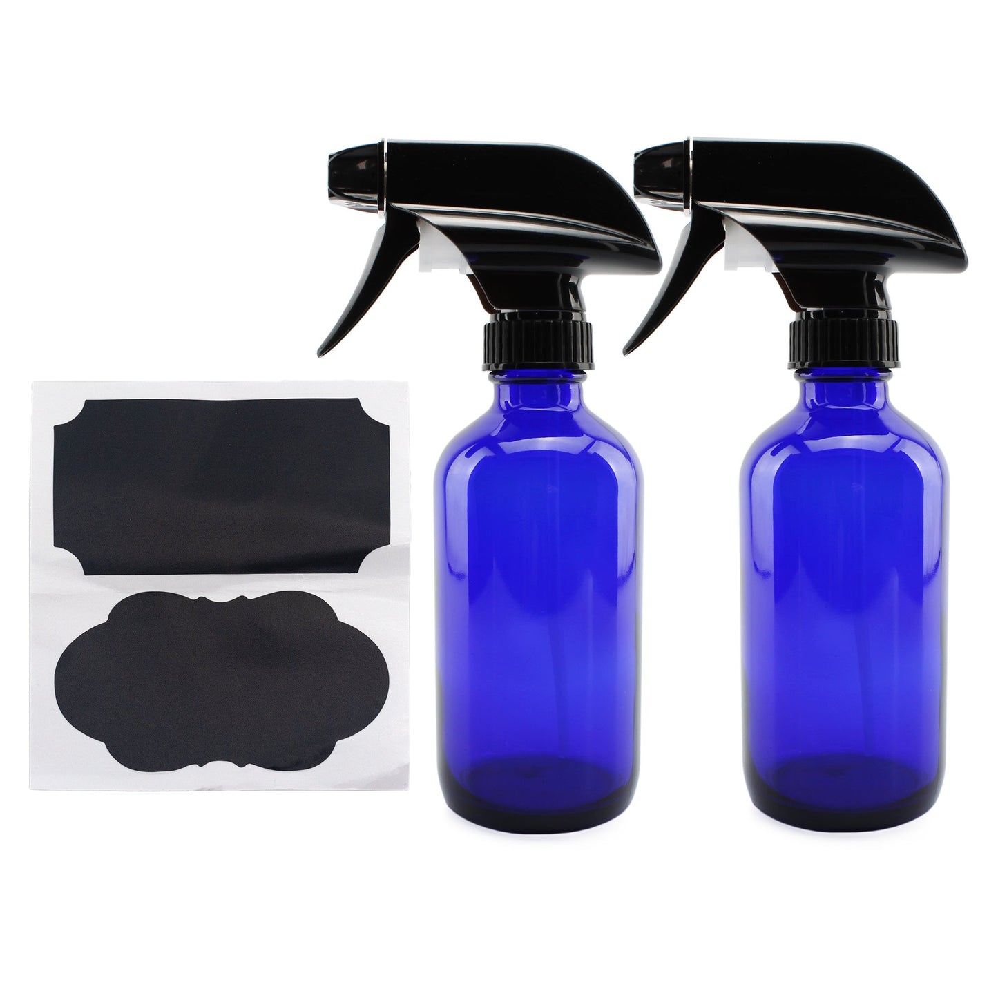 8oz Cobalt Blue Glass Boston Round Spray Bottles (2 Pack) - sh868cb08ozBL