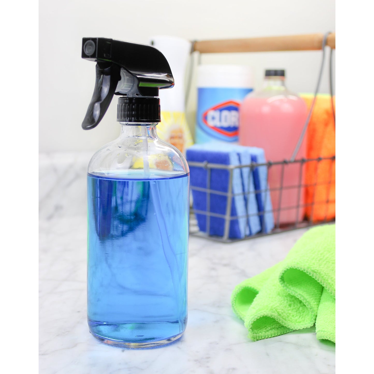 16oz Clear Glass Spray Bottles w/Chalk Labels (Case of 48) - SH_894_CASE