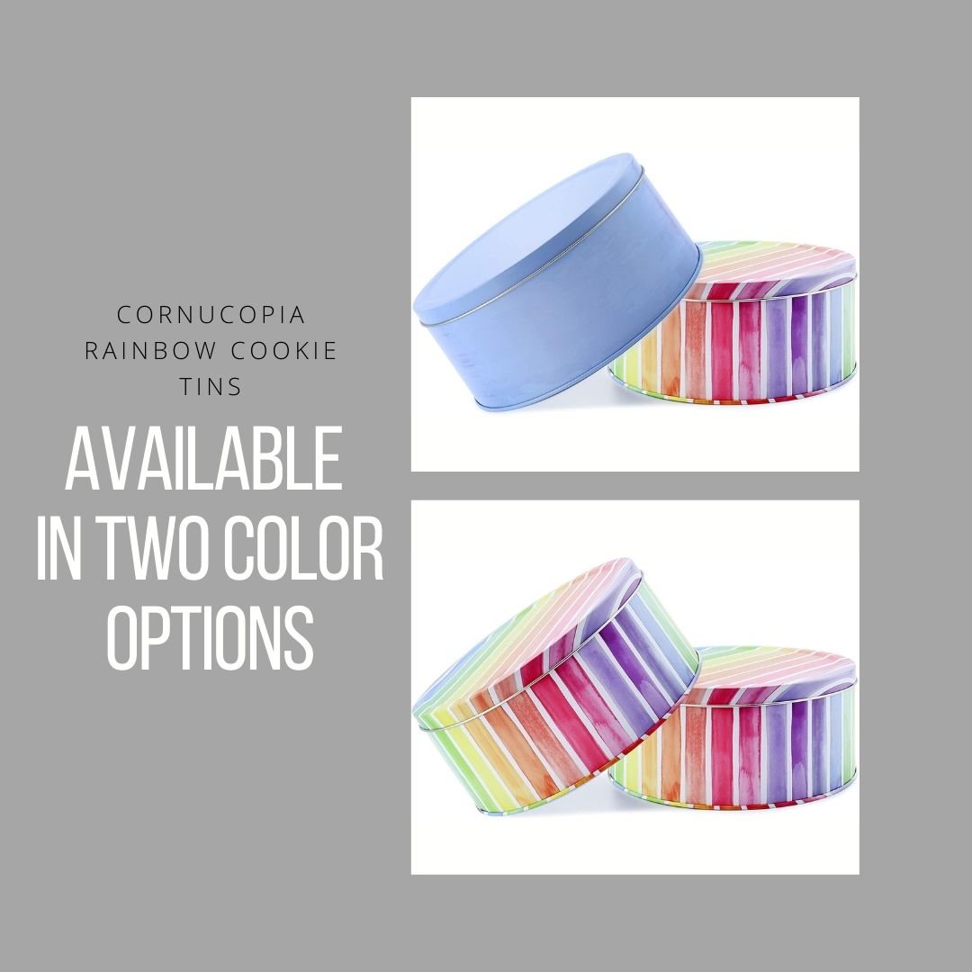 Colored Cookie Tins (Set of 2)