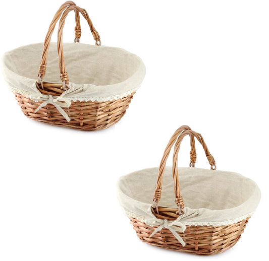 Wicker Basket with Handles (2-Pack, Natural Color) - SH_1644_BUNDLE