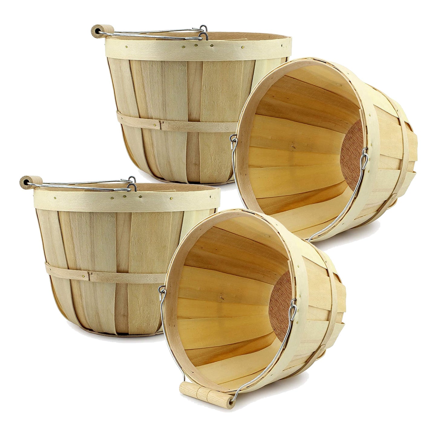 Round Wooden Baskets (4-Pack, Natural) - SH_1306_BUNDLE
