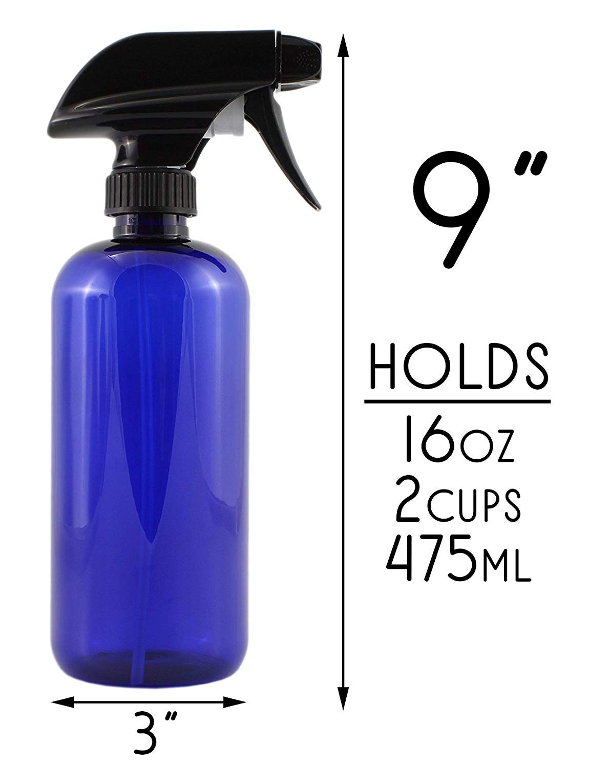16oz Cobalt Blue PLASTIC Spray Bottles (96-pack) - SH_1269_CASE