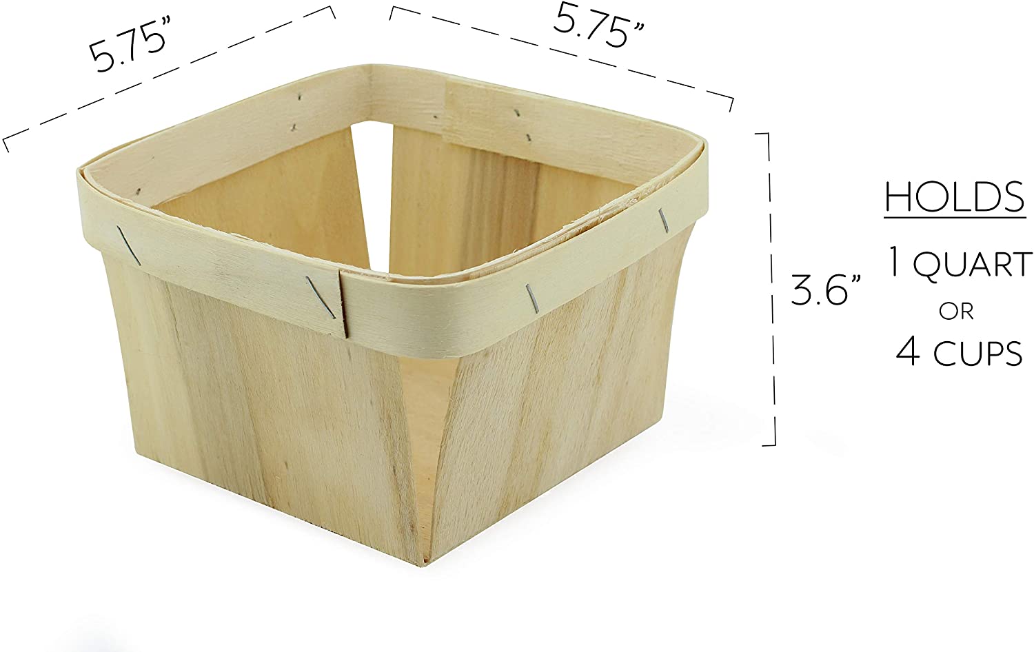 Quart Wooden Berry Baskets (72-Pack) - SH_1310_BUNDLE