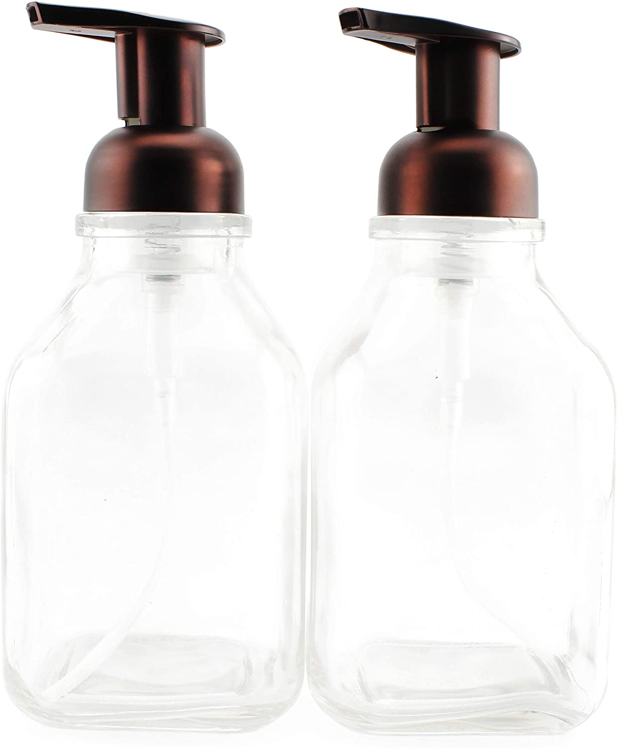 16oz Square Glass Foaming Soap Dispensers (24-Pack) - SH_1453_CASE