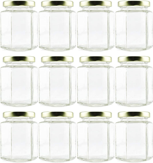 6oz Hexagon Jars (96-Pack)