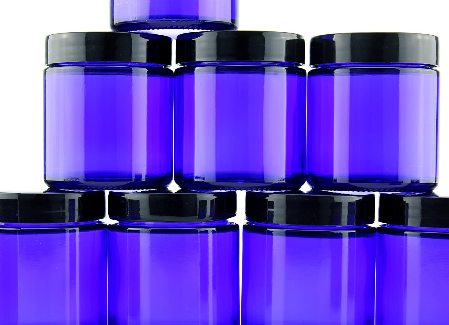 4oz Cobalt Blue Glass Straight Sided Cosmetic Jars (120-Pack) - SH_913_BUNDLE