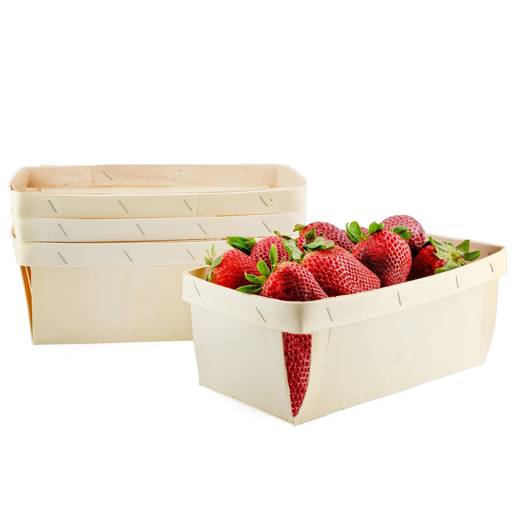 2-Quart Wooden Fruit Baskets (4-Pack) - sh2424cb0