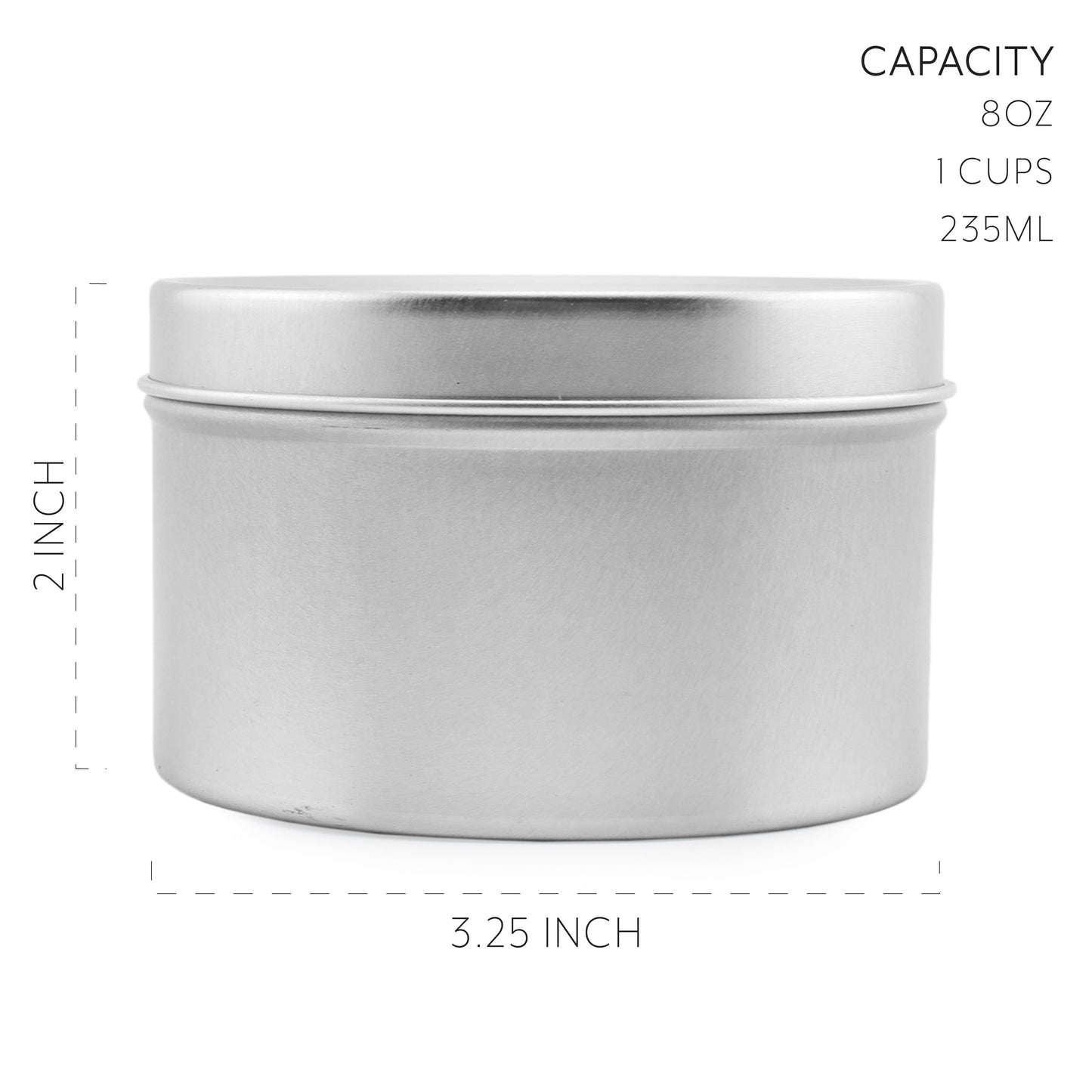 8oz Metal Candle Tins (Case of 192) - SH_1424_CASE