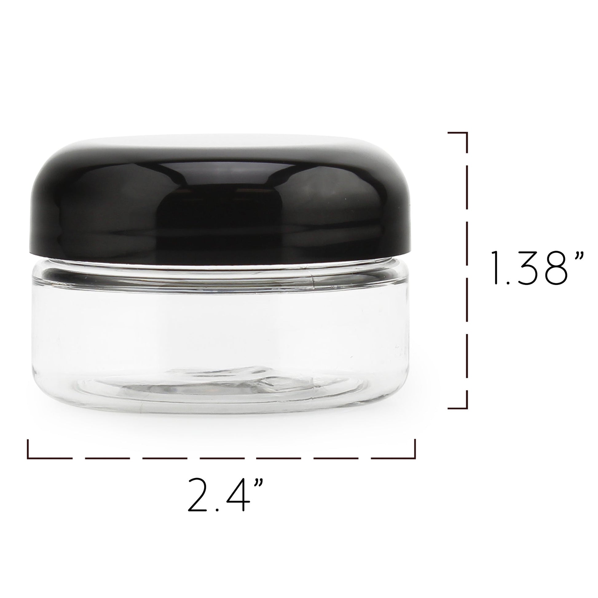 2oz Clear Plastic Jars (Case of 360) - SH_1512_CASE