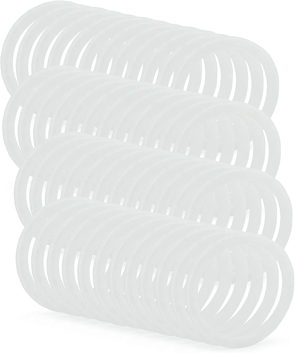 Silicone Seal Rings for Plastic Mason Jar Lids (Regular Mouth, 48-Pack) - sh1464cb0Reg