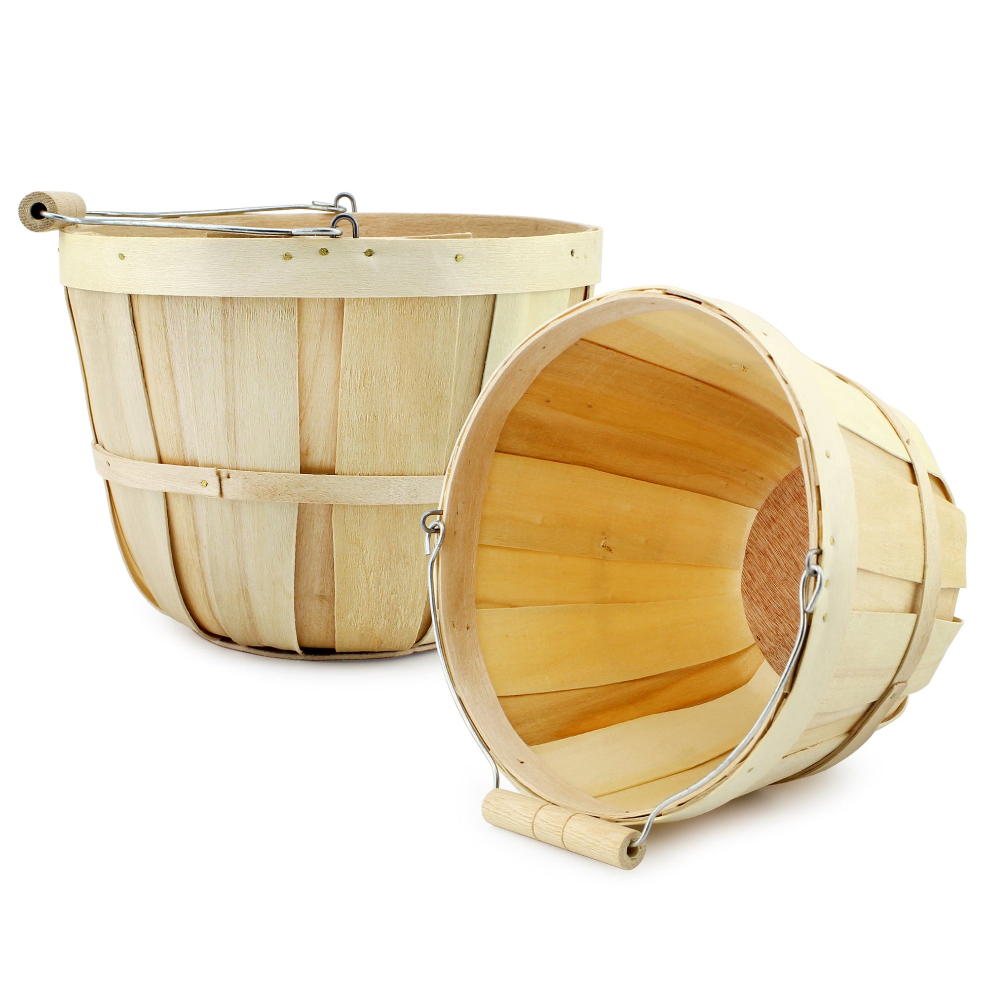 Round Wooden Baskets (2-Pack, Natural) - sh1306cb0mnw